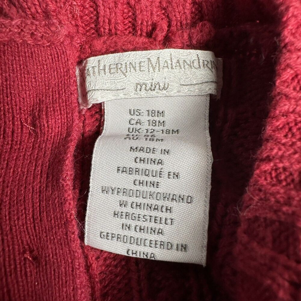 Catherine Malandrino Mini Girls Sz 18M Cable Knit Sweater Dress Leopard Vest Hat - Picture 9 of 10